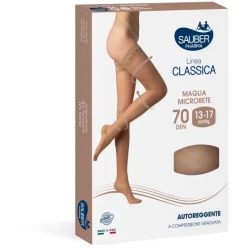 Sauber Linea Classica 70 Den Autoreggente Maglia Microrete (13-17 mmHg) - Taglia 4 Neutro Beige