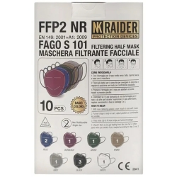 10 mascherine FFP2 NR in colori assortiti Fago S 101 NK Raider