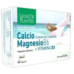 Calcio+Magnesio B6+Vitamina D3 60 Capsule - Integratore Per Le Ossa Ed I Denti