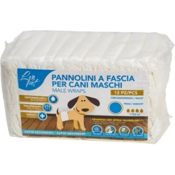 Pannolini a fascia per cani maschi Tg M - 12 fasce
