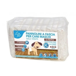 Pannolini a fascia per cani maschi Tg XL - 12 fasce