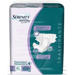 Serenity Soft Dry Sensitive - 15 Pannoloni A Mutandina Assorbente Per Incontinenza Maxi Taglia XL