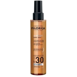 FILORGA Crema Solare 30 SPF Olio Antiage Uv Bronze Corps Acceleratore Abbronzatura Protezione Alta 150 ml