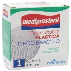 Medipresteril Rete Tubolare Elastica Piede-Braccio Calibro 2 - Fissaggio Medicazione 4 m Tesi