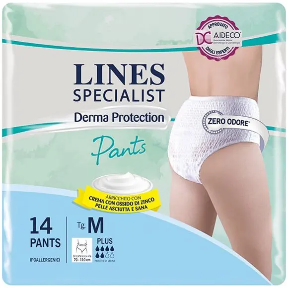 Lines Specialist Derma Protection - 14 Pants Assorbenti Per Incontinenza Plus Taglia M
