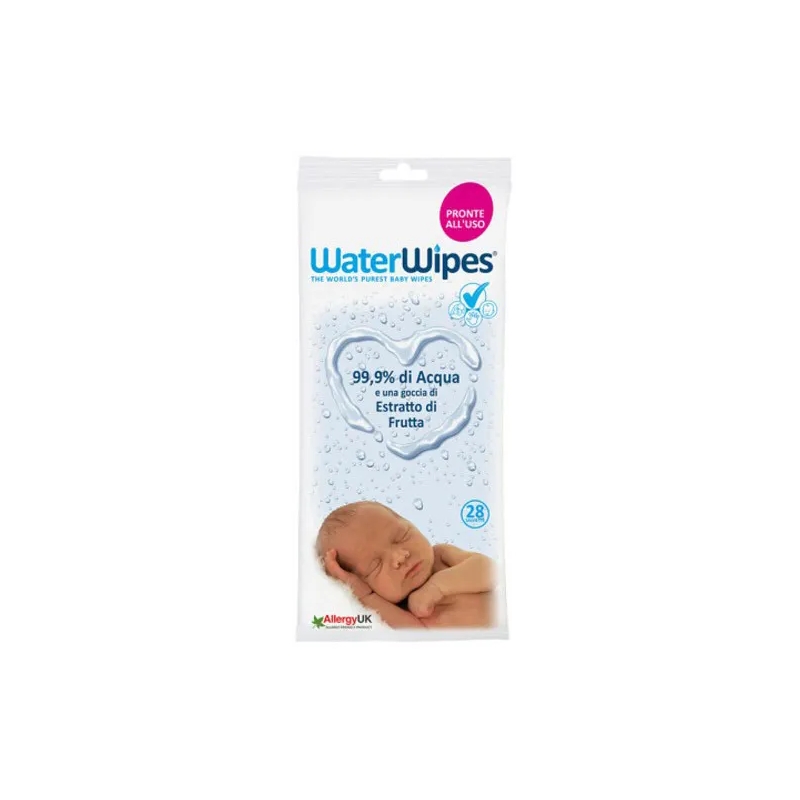 WATERWIPES Water Wipes - 28 Salviette umidificate biodegradabili per bambini