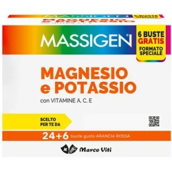 Massigen magnesio e potassio 24 + 6 integratore vitamine e minerali