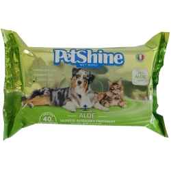 Aloe - 40 salviette igienizzanti per animali