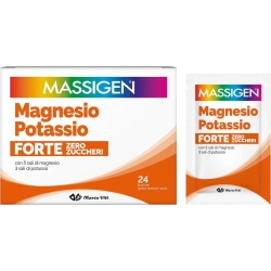 Massigen magnesio e potassio forte Zero 24 bustine per stanchezza