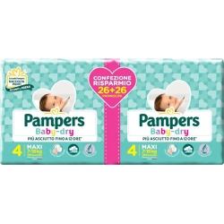 PAMPERS Baby-Dry taglia 4 Maxi ( 7-18 Kg ) confezione 24+24 Pannolini