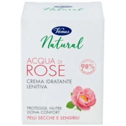 VENUS Natural - Acqua di rose crema idratante lenitiva 50 ml