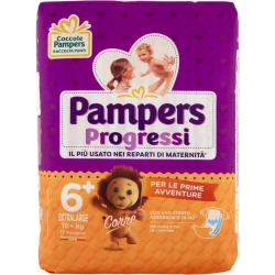 PAMPERS Progressi Corre Extra Large - 17 pannolini taglia 6+ per bambini da 16 kg