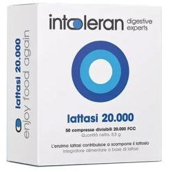 Lattasi 20.000 - Integratore Per L'Intolleranza Al Lattosio 50 Compresse Divisibili