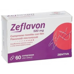 Zeflavon 500 mg - Farmaco Per L'Insufficienza Venosa 60 Compresse Rivestite