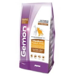 GEMON Medium Puppy con Pollo e Riso - Cibo secco per cani 15 Kg