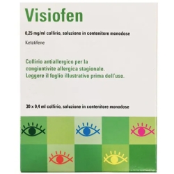 Visiofen 0,25 mg/ml - Collirio Per La Congiuntivite Allergica 30 Flaconcini