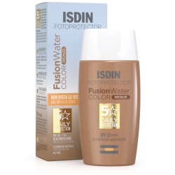 Isdin Crema Solare Viso 50 SPF Fluido Colorato Fotoprotector Fusion Water Color Protezione Alta 50 ml - Bronze