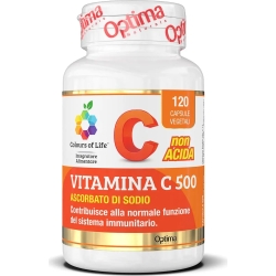 Optima Naturals Vitamina C 500 - Integratore Per Il Sistema Immunitario 120 Capsule