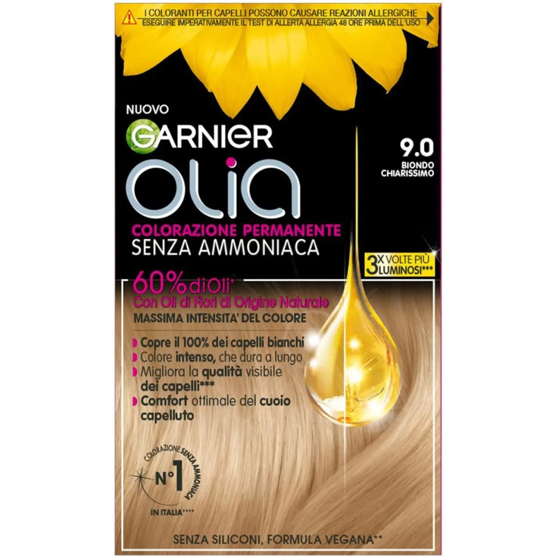 L'ORéAL Garnier Olia - Colorazione Permanente Senza Ammoniaca N. 9.0 Biondo chiarissimo