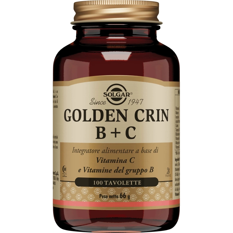 Solgar Golden Crin B+C 100 Tavolette - Integratore Per Stanchezza