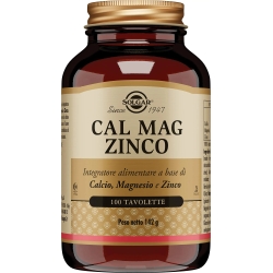 Solgar Cal Mag Zinco 100 Tavolette - Integratore Per Il Benessere Muscolo Scheletrico