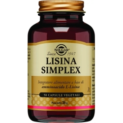 Solgar Lisina Simplex 50 Capsule Vegane - Integratore A Base Di L-Lisina