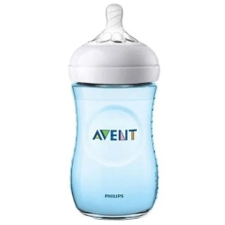 Avent biberon natural 0-6m flusso lento 260 ml azzurro