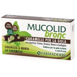 Mucolid Bronc - Caramelle Per La Gola Liquirizia E Menta 24 Pastiglie