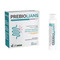 Prebiolians Immunoact 10 Fiale da 25 ml - Integratore Per L'equilibrio Della Flora Batterica Intestinale