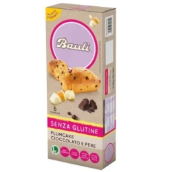BAULI Plumcake Cioccolato e Pere Senza Glutine 6x35 g