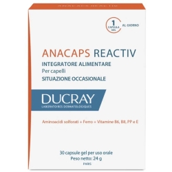 Ducray Anacaps Reactiv 30 Capsule - Integratore Contro La Caduta Dei Capelli