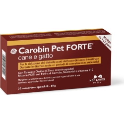 Carobin Pet Forte Cane e Gatto 30 Compresse - Mangime complementare