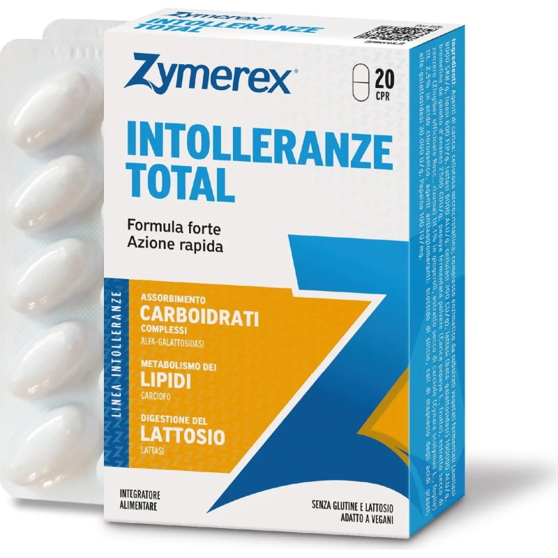 Zymerex Intolleranze Total 20 Compresse - Integratore Per La Funzione Digestiva