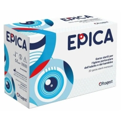 Epica - 20 Garze Sterili monouso per l'igiene perioculare