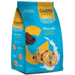 Frollini con gocce di cioccolato senza zuccheri aggiunti 350 g