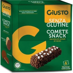 Senza Glutine - Comete Snack - Barrette di cereali al cacao 120 g