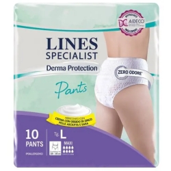 Lines Specialist Derma Protection - 10 Pants Assorbenti Per Incontinenza Maxi Taglia L