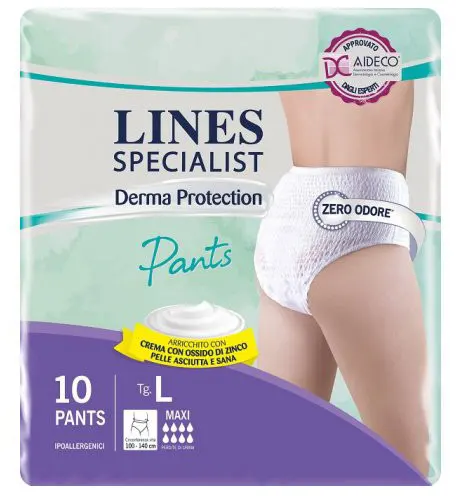 Lines Specialist Derma Protection - 10 Pants Assorbenti Per Incontinenza Maxi Taglia L