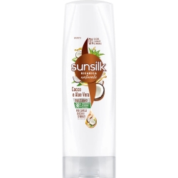 SUNSILK Ricarica Naturale Cocco E Aloe Vera - Balsamo Per Capelli Secchi E Sfibrati 200 Ml