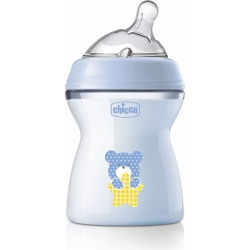 Chicco Naturalfeeling 2M+ - Biberon azzurro anti-colica a flusso medio 250 ml