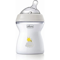 Chicco Naturalfeeling 2M+ - Biberon grigio anti-colica a flusso medio 250 ml