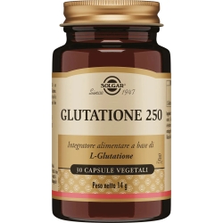 Solgar Glutatione 250 - Integratore Antiossidante 30 Capsule