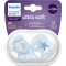 Avent Ultra Soft 6-18M - 2 succhietti in silicone - Balena/Stella