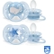Avent Ultra Soft 6-18M - 2 succhietti in silicone - Balena/Stella