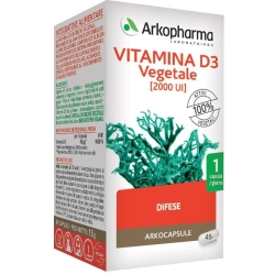 Arkocapsule Vitamina D3 Vegetale 45 Capsule - Integratore Per Il Sistema Immunitario