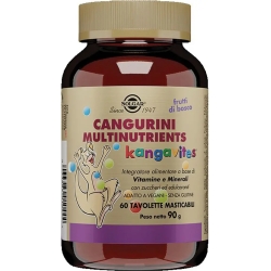 Solgar Cangurini Multinutrients 60 Tavolette Gusto Frutti Tropicali - Integratore Di Vitamine E Minerali