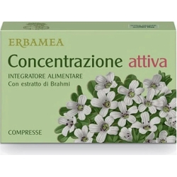Erbamea Concentrazione Attiva 24 Compresse - Integratore Per La Memoria E Le Funzioni Cognitive