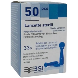 50 Lancette Pungidito Sterili Per Misurazione Glicemica