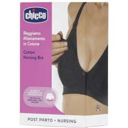 Chicco Mammy - reggiseno per allattamento in cotone - Nero Taglia 5D