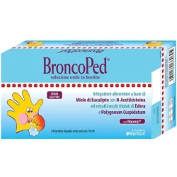 BrancoPed 14 bustine da 10 ml - Integratore Per Le Secrezioni Bronchiali